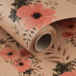 Wrapaholic-Floral-Patten-Kraft-Wrapping-paper-Roll-2