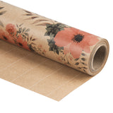Wrapaholic-Floral-Patten-Kraft-Wrapping-paper-Roll-1