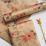 Wrapaholic-Floral-Patten-Kraft-Wrapping-paper-Roll-4