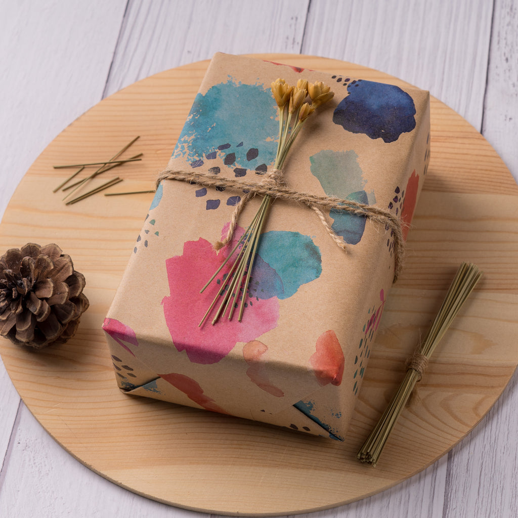 The flower wrapping sheet is made from kraft paper. We offer