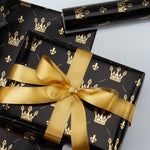 Wrapaholic-Gold-Foil-Crown-Design- with-Cut-Lines- Gift-Wrapping-Paper-Roll-4