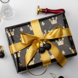 Wrapaholic-Gold-Foil-Crown-Design- with-Cut-Lines- Gift-Wrapping-Paper-Roll-5