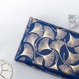 Wrapaholic-Gold-Foil-Ginkgo-Design-With-Navy Background-Gift-Wrapping-Paper-Roll-4