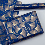 Wrapaholic-Gold-Foil-Ginkgo-Design-With-Navy Background-Gift-Wrapping-Paper-Roll-5