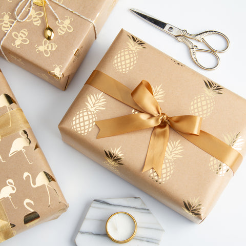 Gold Metallic Wrapping Paper (21 sq. ft.) | Innisbrook Wraps
