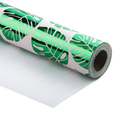 Wrapaholic-Green-Foil-Tropical-Palm-Leaves-Gift -Wrapping-Paper-Roll-1