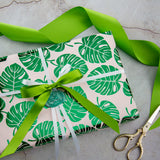 Wrapaholic-Green-Foil-Tropical-Palm-Leaves-Gift -Wrapping-Paper-Roll-6