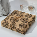 Wrapaholic-Kraft- Wrapping-Paper-Black-Tropical-Element-3