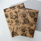 Wrapaholic-Kraft- Wrapping-Paper-Black-Tropical-Element-4