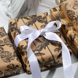 Wrapaholic-Kraft- Wrapping-Paper-Black-Tropical-Element-5