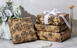 Wrapaholic-Kraft- Wrapping-Paper-Black-Tropical-Element-6