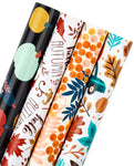 Wrapaholic- Maple-Leaf-and-Pumpkin Autumn-Design-Gift-Wrapping-Paper-Roll-4 Rolls-1