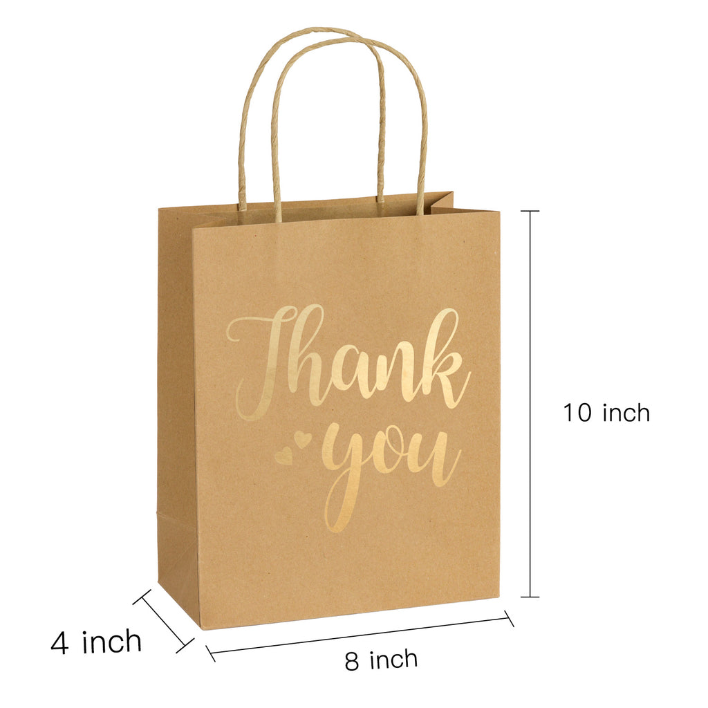 Juvale 12 Pack Medium Paper Bags with Handles, Bulk Brown Bags for Party  Favors, Goodies, 8 x 4.75 x 10 In