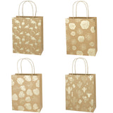 Wrapaholic Medium Size Foil Gold Kraft Gift Bags with Tissue Paper-4 Pack-2