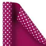 Wrapaholic- Medium-Violet -Red-and- Polka-Dot- Design-Reversible-Gift- Wrapping-Paper-2