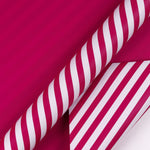 Wrapaholic-Medium-Violet Red-and-Stripes -Design-Reversible-Gift- Wrapping-Paper-2