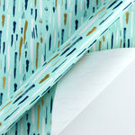 Wrapaholic- Mint-Color-with -Navy-and-White-Brushstroke -Design-Gift- Wrapping-Paper-Roll-2