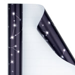 Wrapaholic-Navy-with-Silver-Constellation-Print-Gift-Wrapping-Paper-Roll-2