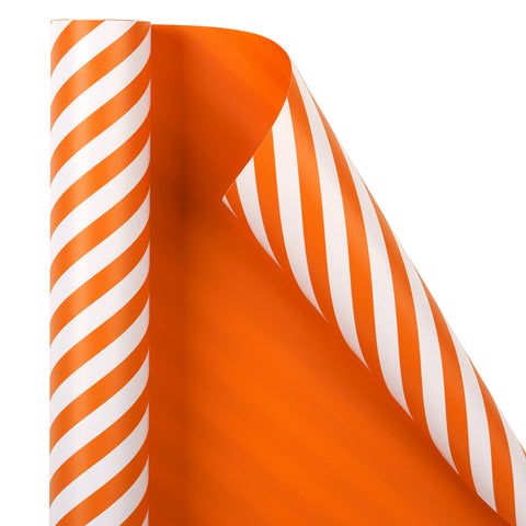 Diagonal Stripe Gift Wrapping Paper, Reversible, Hot Pink 30” x33