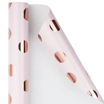 Wrapaholic-Pink-Color-with- Rose-Gold-Foil Polka-Dots- Design-Gift-Wrapping-Paper-Roll-2