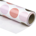 Wrapaholic-Pink -with-Gold-Print-Dots- Design-Gift- Wrapping- Paper-Roll-1