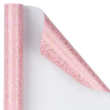 Wrapaholic-Pink-with-Gold Foil-Design- Gift-Wrapping-Paper-Roll-3