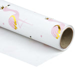 Wrapaholic-Pink-with-Gold Foil-Flamingo- Design-Gift-Wrapping-Paper-Roll-1 