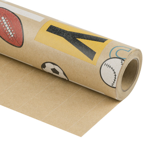 Wrapaholic-Play-Ball-Kraft-Wrapping-Paper-1