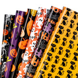 Wrapaholic-Pumpkin-and-Black-Cat-Design-Gift Wrapping-Paper-Sheet-1