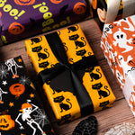 Wrapaholic-Pumpkin-and-Black-Cat-Design-Gift Wrapping-Paper-Sheet-5