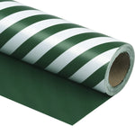 Wrapaholic-Reversible-Dark-Green-and-Stripes-Design-Gift-Wrapping- Paper-1