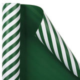 Wrapaholic-Reversible-Dark-Green-and-Stripes-Design-Gift-Wrapping- Paper-3