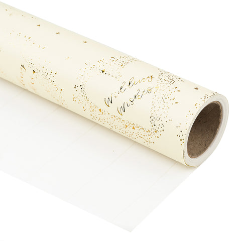 Wrapaholic- Sweet-Heart- and-Wedding Wishes-Design with-Cut-Lines  Gift-Wrapping- Paper- Roll-1