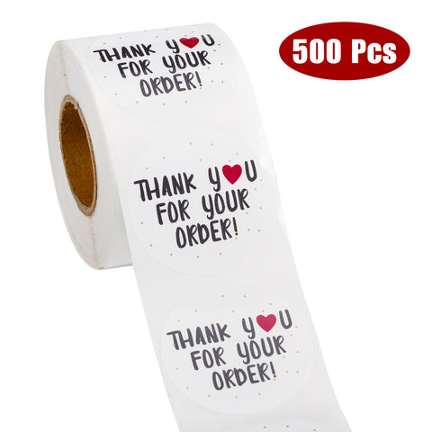 500ct Thank You for Your Order Stickers – WrapaholicGifts