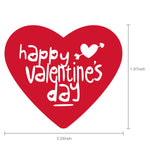 500ct Valentine's Day Gift Stickers Sweet Red Heart Design