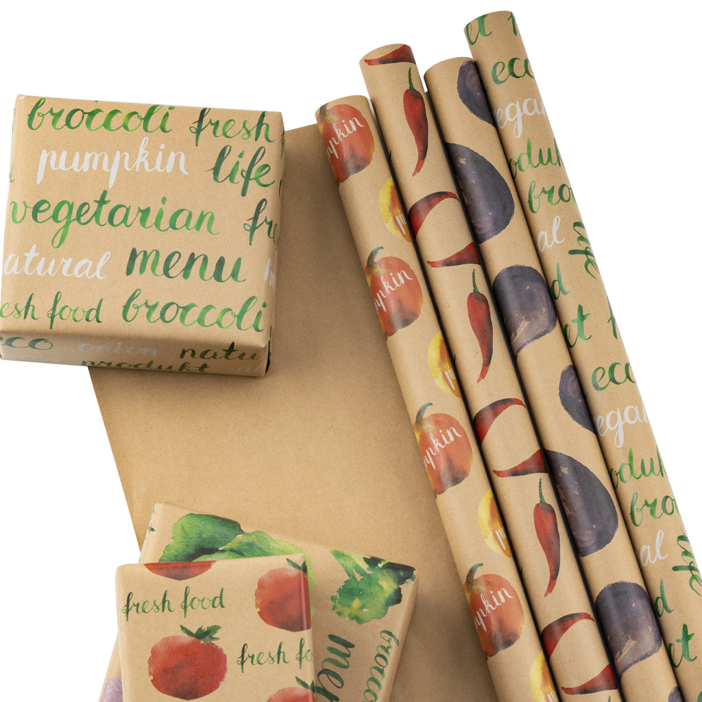 Wrapaholic Vintage Traditional Christmas Kraft Gift Wrapping Paper - 6 –  WrapaholicGifts