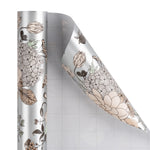 Wrapaholic-Vintage-Floral-Printed-on-Silver-Pearlized-Paper-Gift-Wrapping-Paper-Roll-2