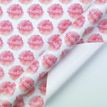 Wrapaholic- Watercolor-Pink with-White-Hello-Design-Gift-Wrapping-Paper-Roll-2