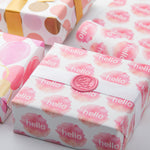 Wrapaholic- Watercolor-Pink with-White-Hello-Design-Gift-Wrapping-Paper-Roll-5