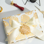 Wrapaholic- White-and- Gold-Foil-Tropical-Palm- Leaves-Gift-Wrapping- Paper-Roll-4