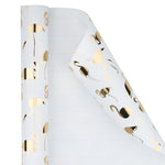Wrapaholic- White-with- Gold-Foil-Flamingo-Gift- Wrapping-Paper-Roll-2