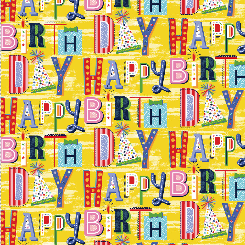 Birthday Gift Wrapping Paper Flat Sheet 3pcs/ Pack Bright Yellow –  WrapaholicGifts