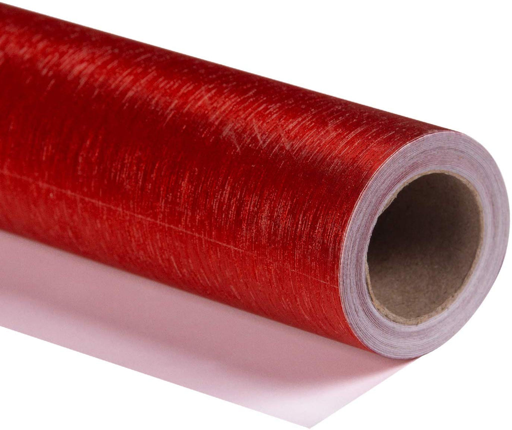 Metallic Brush Wrapping Paper Roll, Red 16.5' – WrapaholicGifts