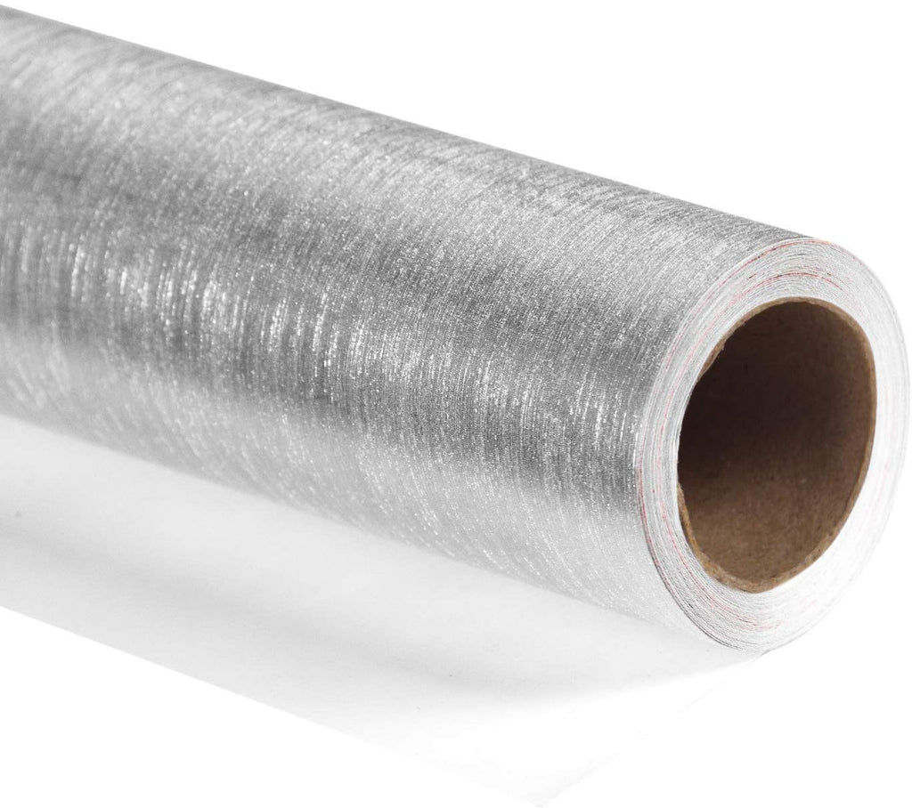 Metallic Brush Wrapping Paper Roll, Silver 16.5' – WrapaholicGifts