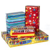 Birthday Gift Wrap Paper Flat Sheet 4pcs/Pack Surprise