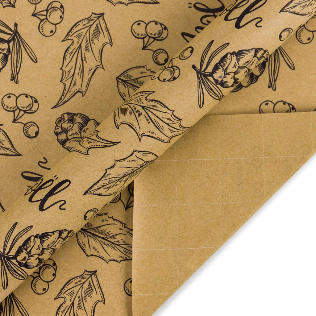 Scribble Trees Kraft Gift Wrap Paper, 24x417' Counter Roll