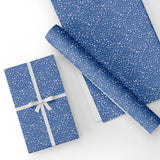 Dark Blue Terrazo Flat Wrapping Paper Sheet Wholesale Wraphaholic