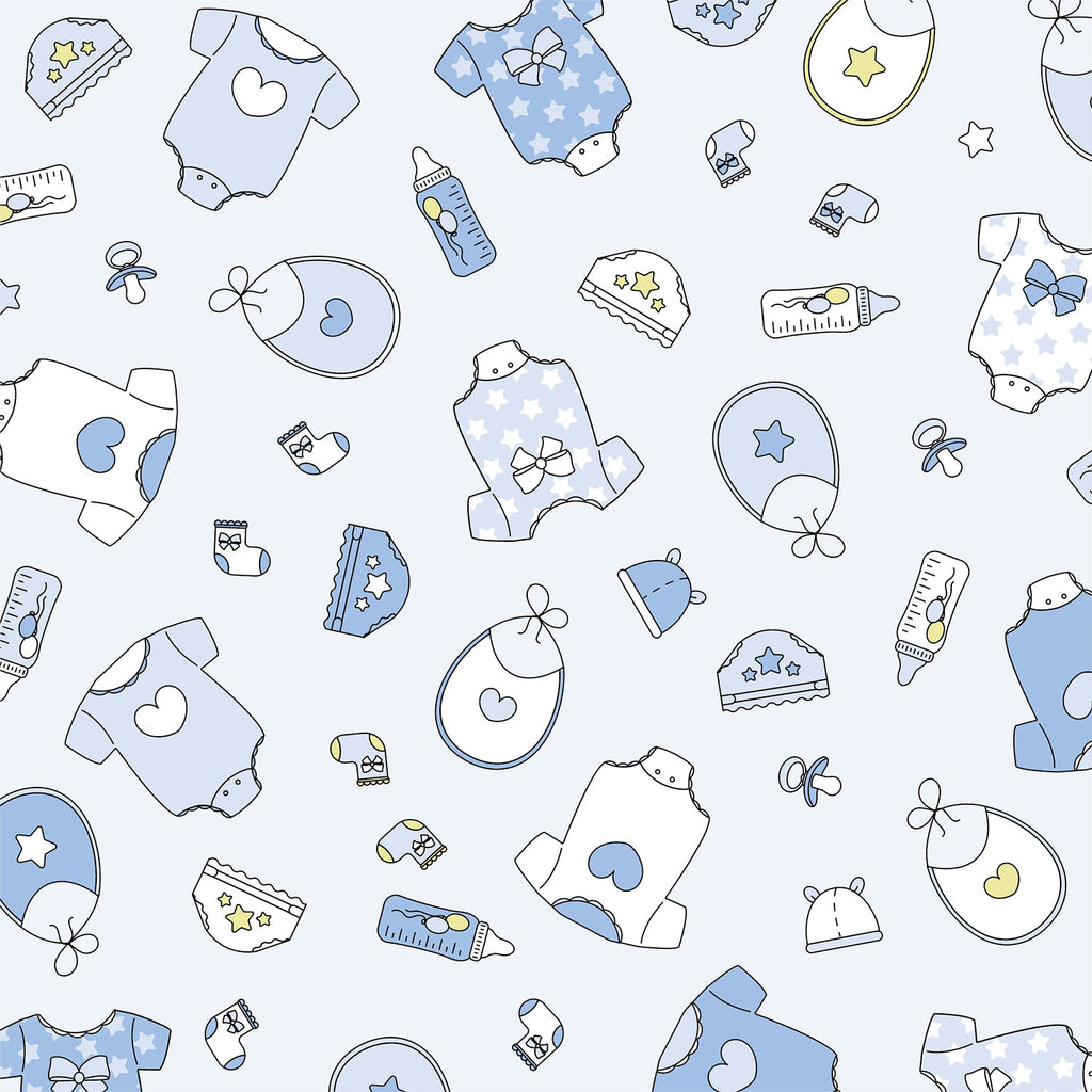 Personalise Flat Wrapping Paper for Baby Shower, Birthday, Boy - Baby Blue  – WrapaholicGifts
