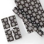 Custom Flat Wrapping Paper for Birthday, Holiday, Christmas - Black & White Snowflake Wholesale Wraphaholic
