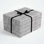Custom Flat Wrapping Paper for Birthday, Holiday - Black & White Vertical Stripes Wholesale Wraphaholic